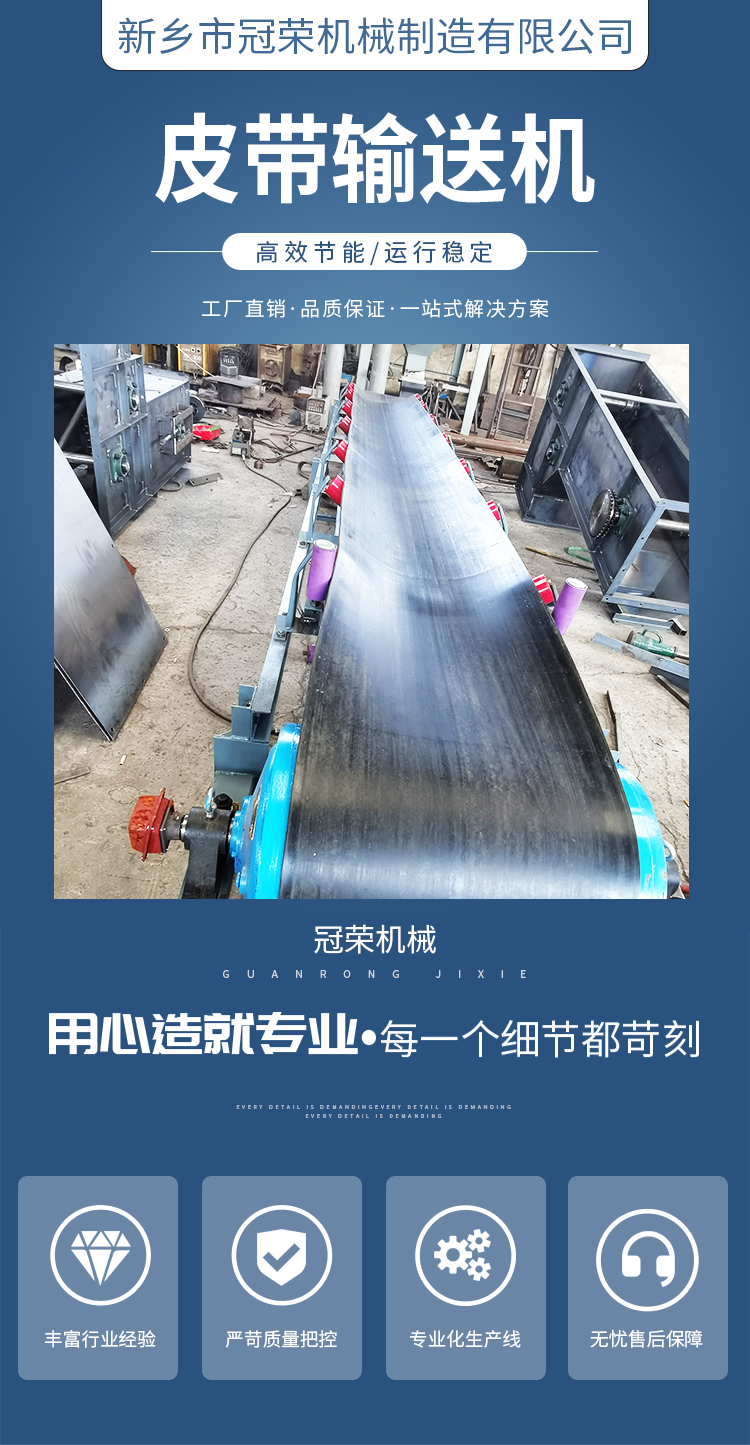 Guanrong Mechanical Belt Conveyor Coal Gangue Mine Transportation Equipment B650