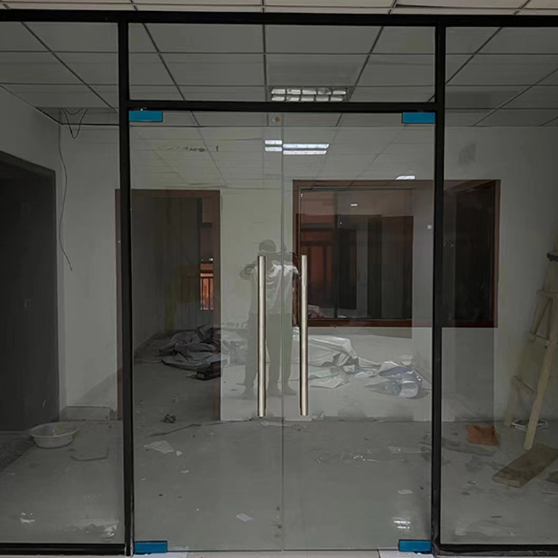 Office glass partition, aluminum alloy office door, sound insulation wall, double layer tempered glass high partition wall