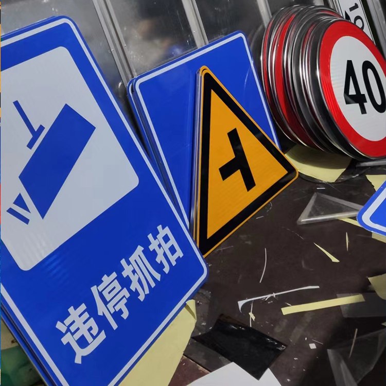 道路标志牌 城市快速路交通指示牌 安全警示牌