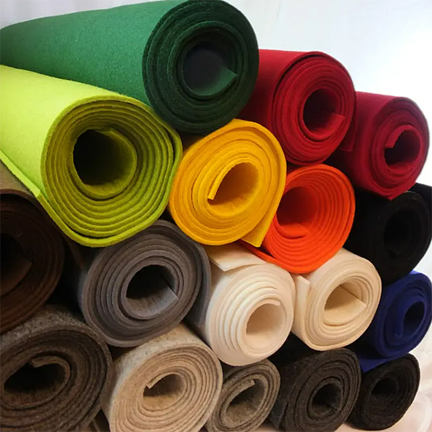 Colorful sealed chemical fiber felt, industrial adhesive felt, dustproof needle punched non-woven fabric