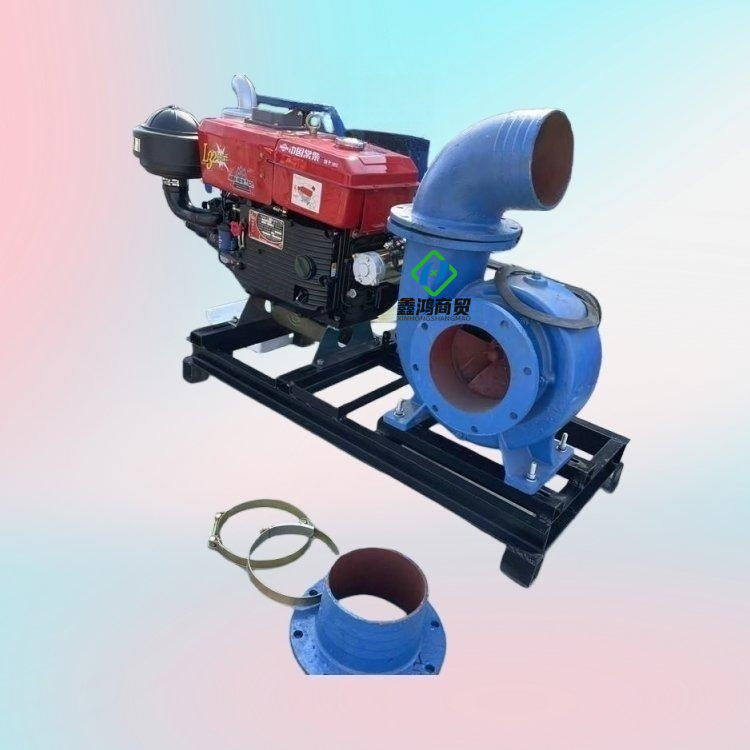 6-inch caliber gasoline water pump, wheeled diesel centrifugal pump, flow rate of 280 cubic meters per hour, agricultural irrigation water pump