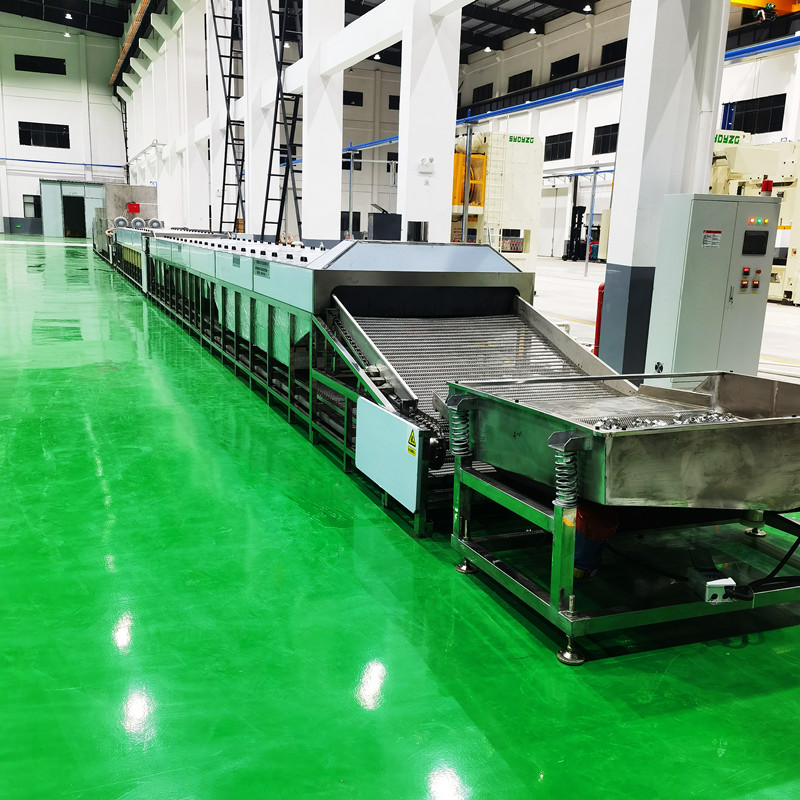 Crawler type acid-base neutralization ultrasonic cleaning and drying line automatic water washing line