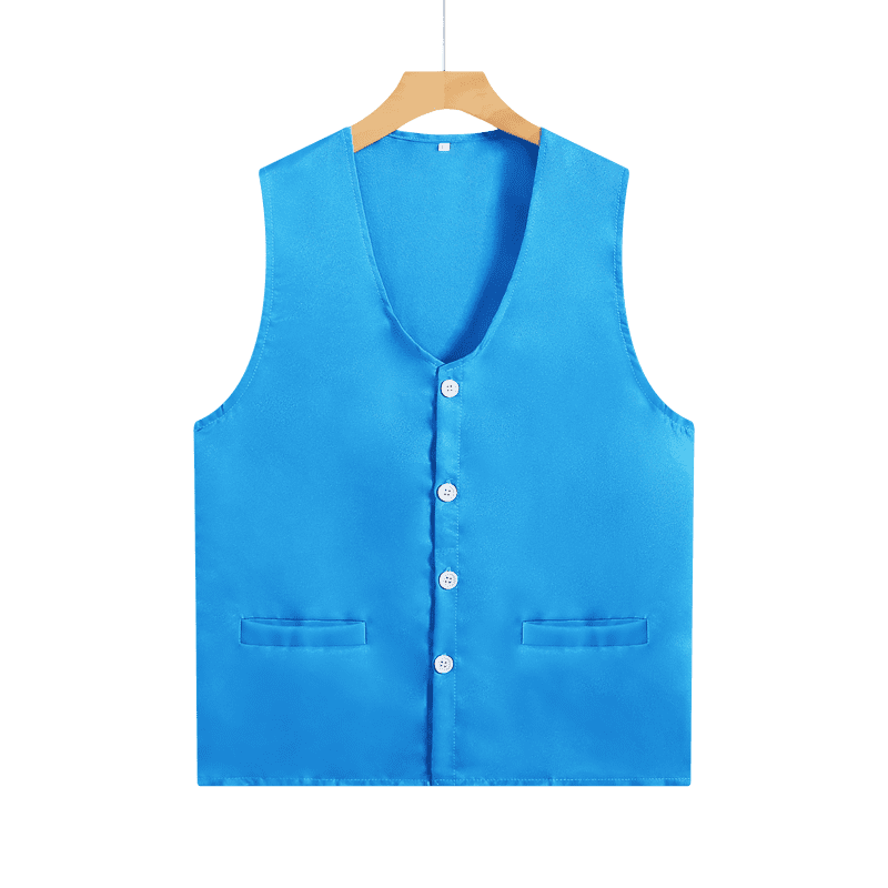 Manufacturer customized flat angle vest jacket single breasted cardigan solid color group logo can be customized