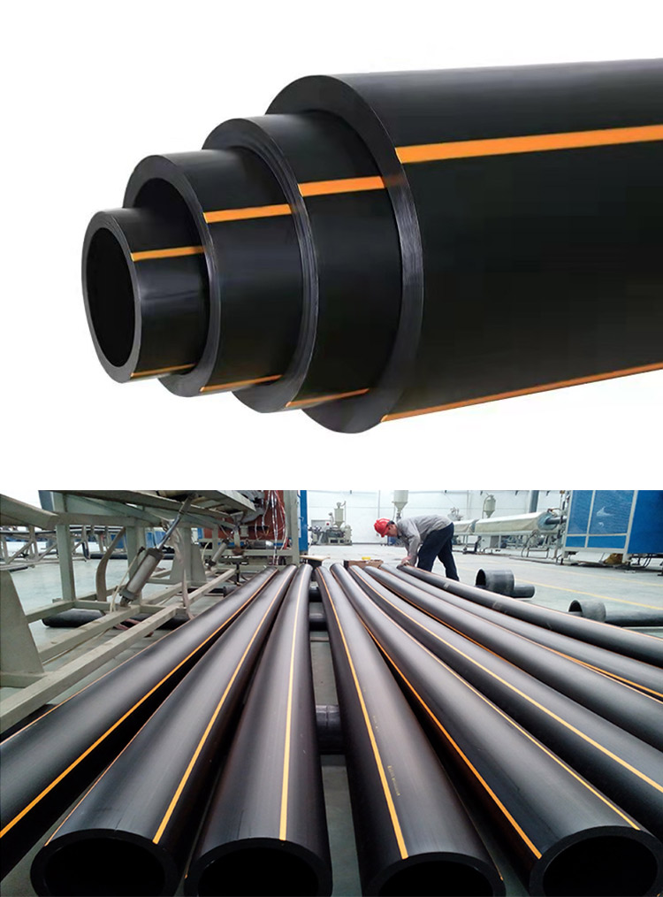 PE100 grade gas pipe SDR11721, 110 buried polyethylene 160 steel plastic adapter fittings for natural gas