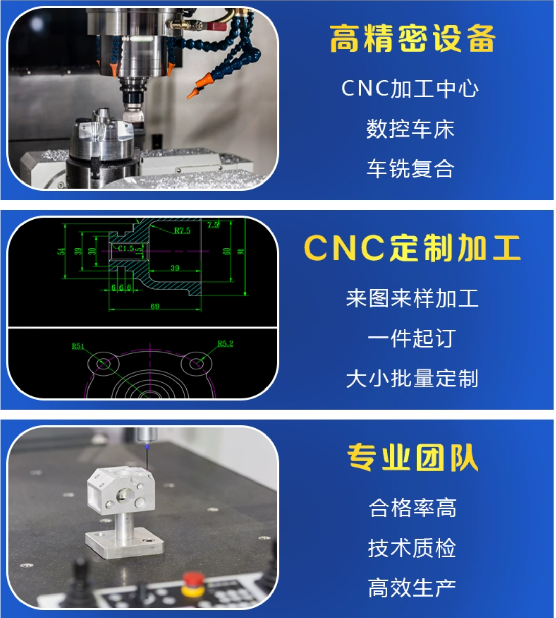 CNC CNC turning and milling machining center drilling and tapping mechanical processing, drawing and sample customization of hardware products