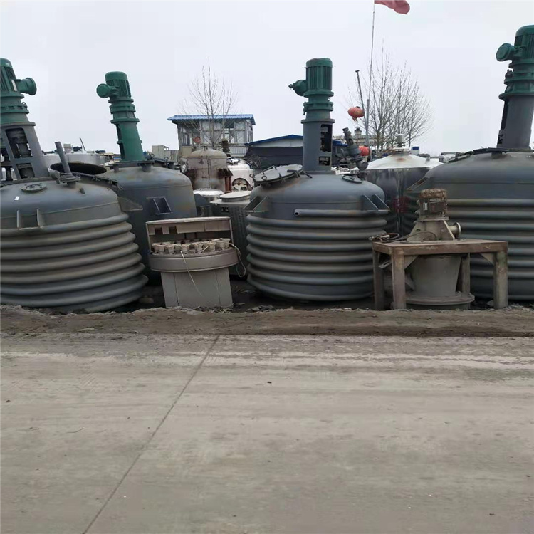 Used steam heating resin glue outer coil reaction kettle 6 cubic stainless steel reaction tank