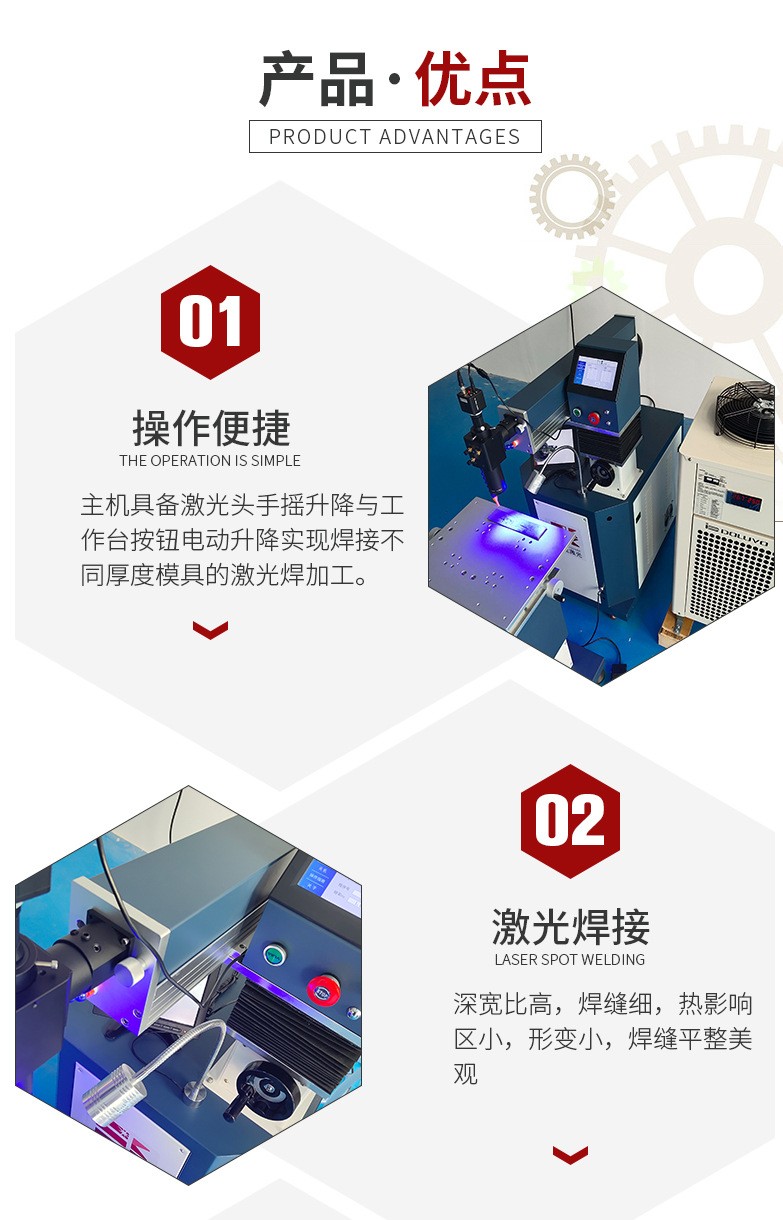 The four-axis linkage hanging arm laser welding equipment has a wide range of applications and can be used for mold repair welding