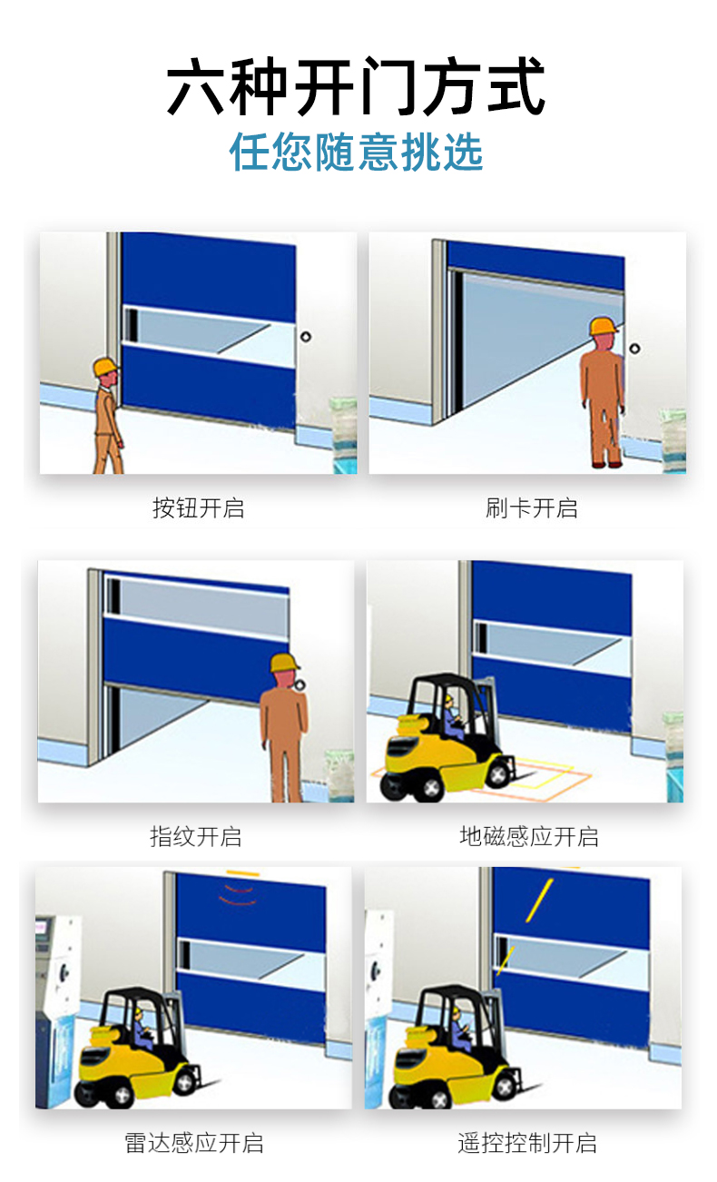 PVC cold storage fast Roller shutter zipper insulated door factory workshop lifting door logistics cold chain electric sensing door