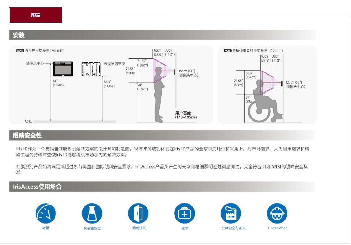 Experimental Inspection Institute Iris Access Control Machine Binocular Iris Recognizer Mask Goggle Iris Attendance