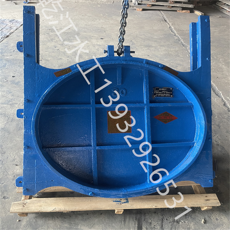 Cast iron concealed bar circular gate DN1.5m threaded connection integrated hoist for fish pond drainage