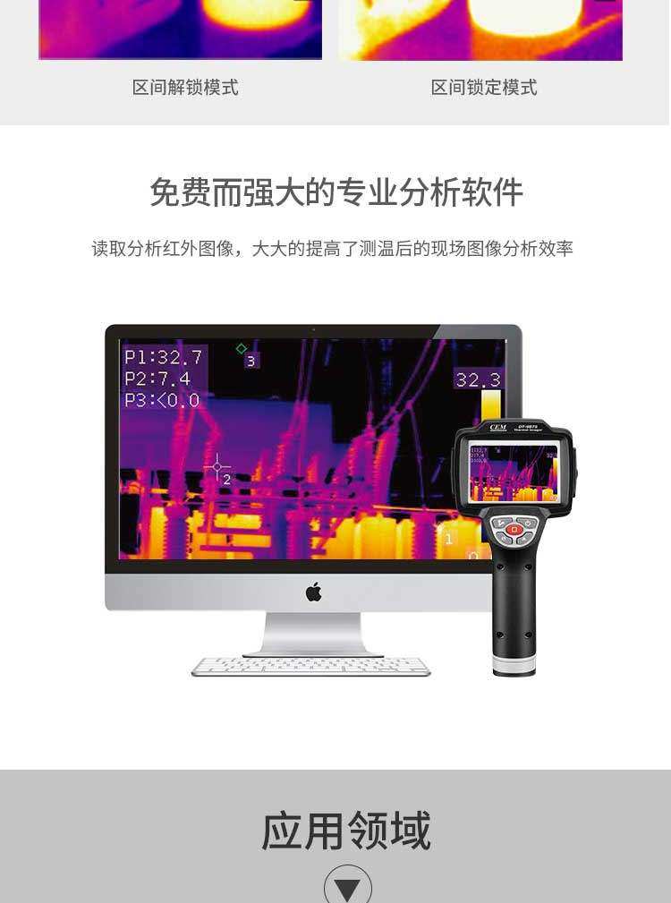 Huashengchang CEM DT-9875 infrared thermal imager handheld temperature measuring gun, underfloor heating electrical leakage detector