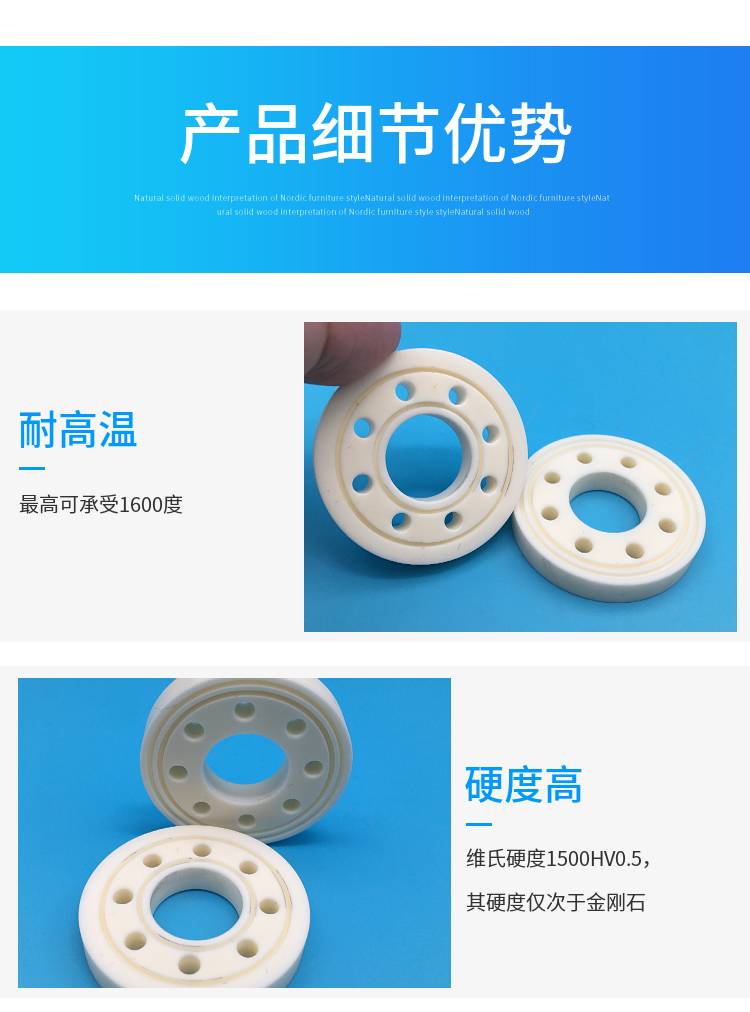 Customized processing of aluminum oxide, zirconia, silicon nitride ceramic ring ceramic parts by the source manufacturer