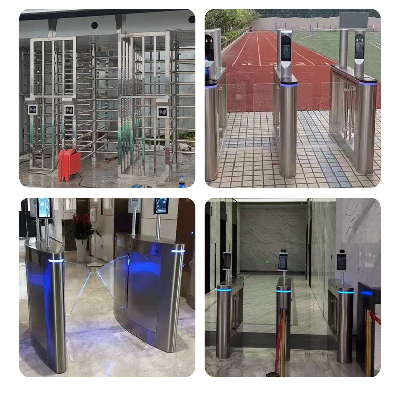 Face recognition wing gate pedestrian passage gate construction site three roller gate Health Code gate Door security swing gate