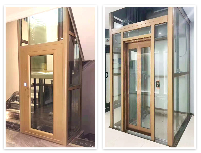 Longyu Customized Home Hydraulic Elevator Villa Sightseeing Elevator Penthouse Elevator