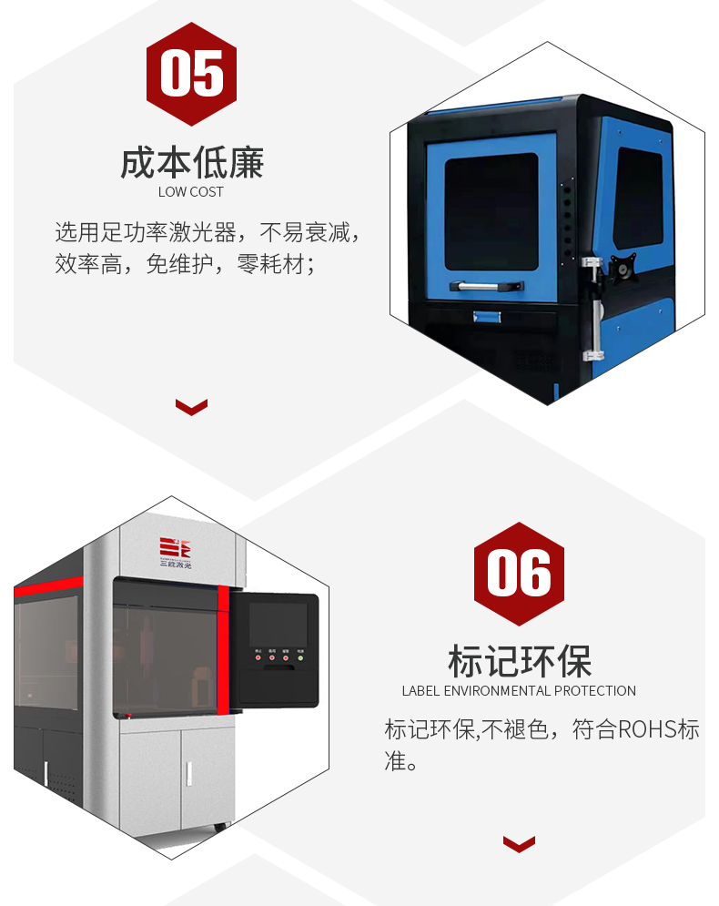 Three energy laser fully enclosed green laser marking machine Glass acrylic crystal glass laser engraving machine