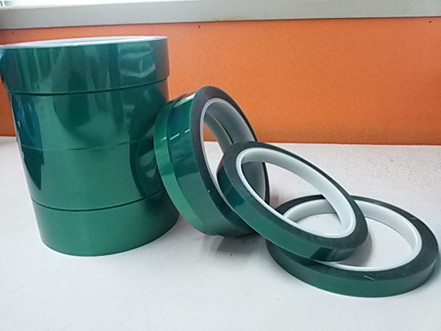 PET tape green 0.05mm single side insulation identification spray paint shading and thermal insulation silicone tape