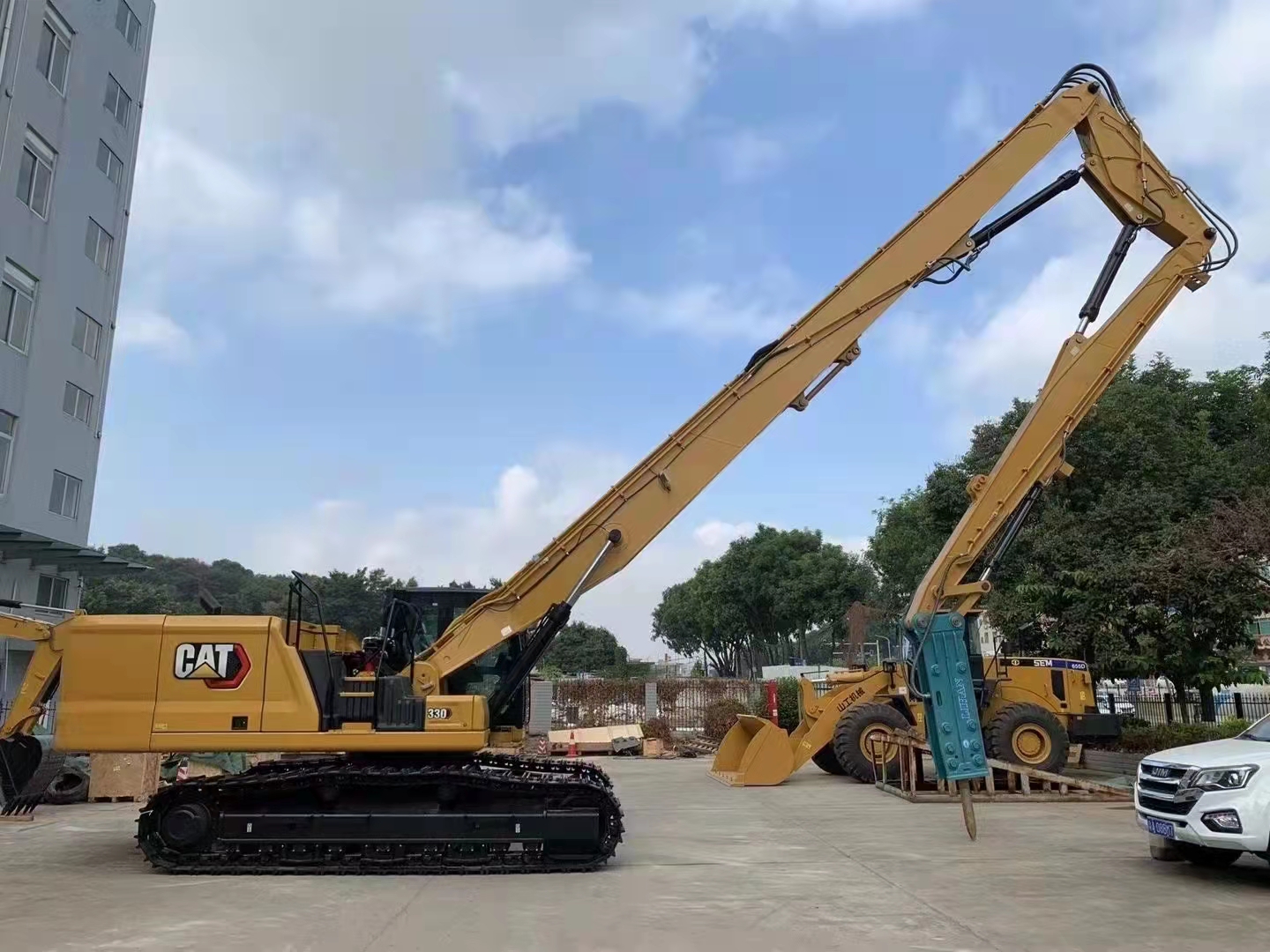 Hook arm modification factory excavator high dismantling arm three section extended arm two section demolition arm high cannon arm customization