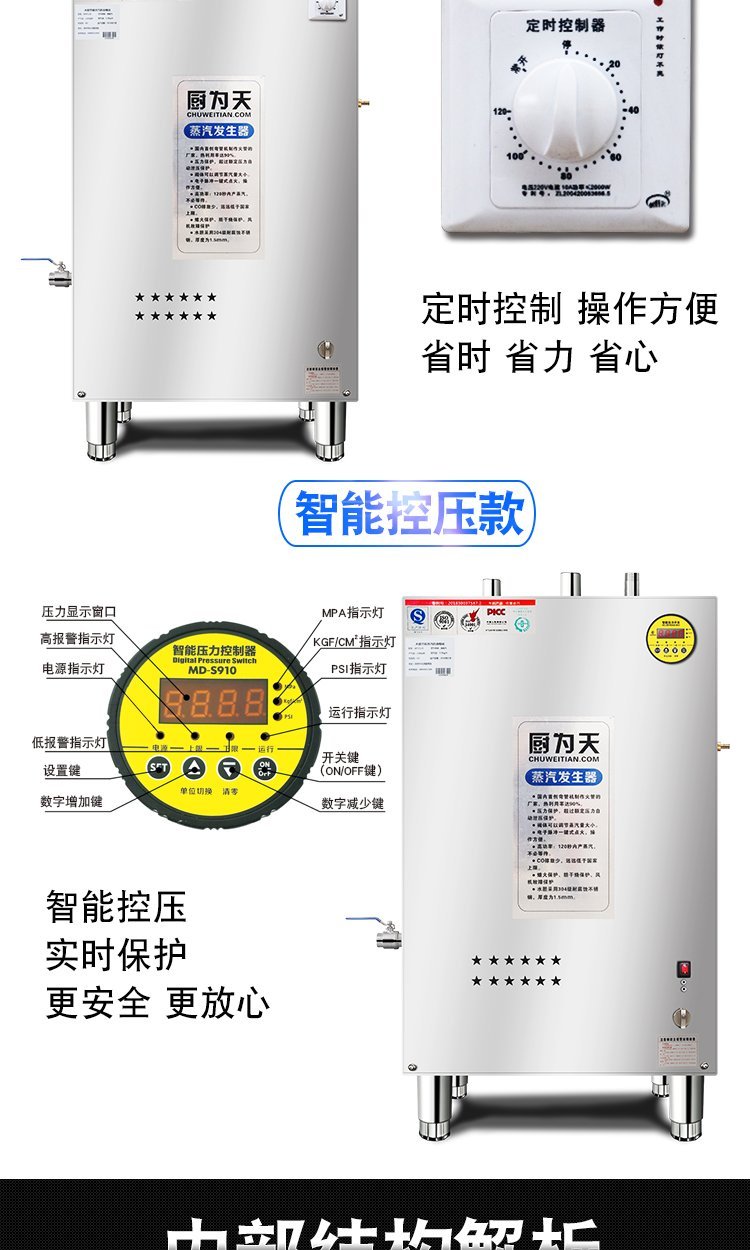 Commercial gas steam generator Steam engine bean curd boiling machine wine making steam Mantou machine natural gas energy-saving boiler