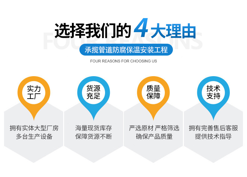 Short customized production cycle for high-temperature resistant polyurethane directly buried thermal insulation pipelines