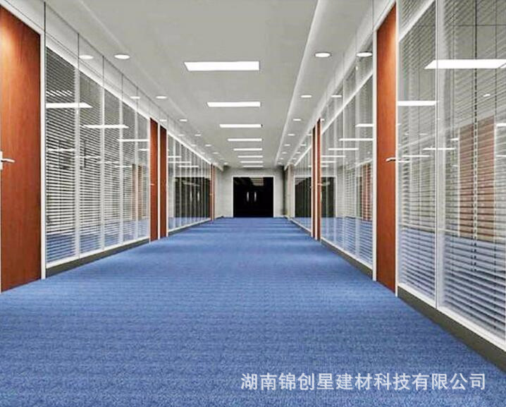 Office glass partition wall, double glass louver partition, hotel office glass partition, fireproof partition