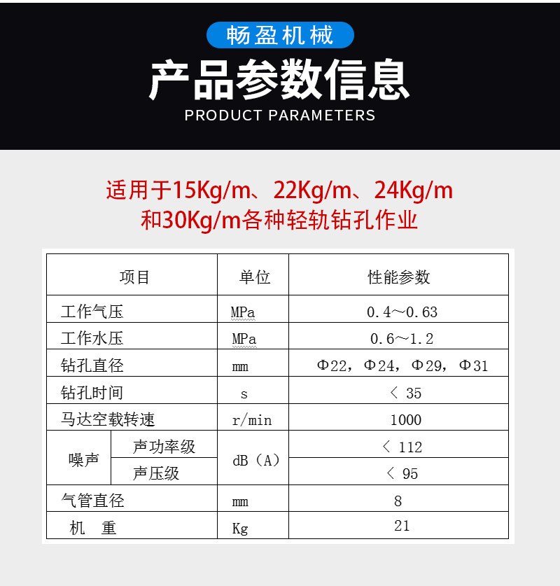 Explosion-proof pneumatic track sawing machine, underground pneumatic track drilling, mining band saw, mining pneumatic drilling machine, hollow drill