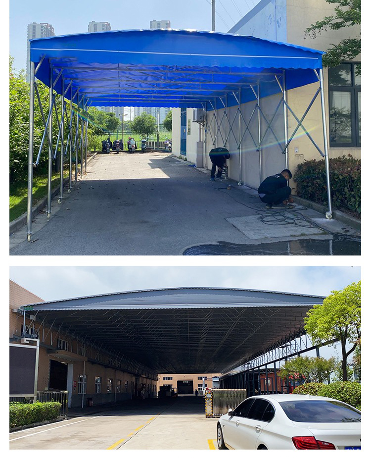 Automatic Telescopic Canopy Large Storage Canopy Outdoor Factory Storage Cargo Canopy Colors Available