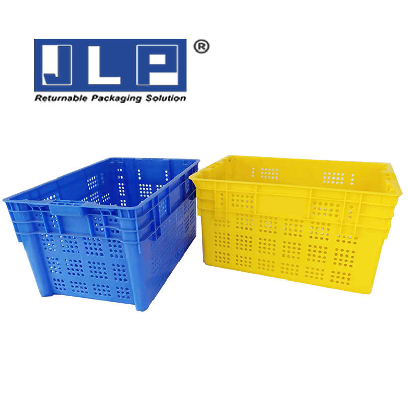 Fresh Basket Cold Fresh Meat Basket Factory Food grade PP Seafood Basket Pork Transport Basket Export 600 * 400 * 270/220