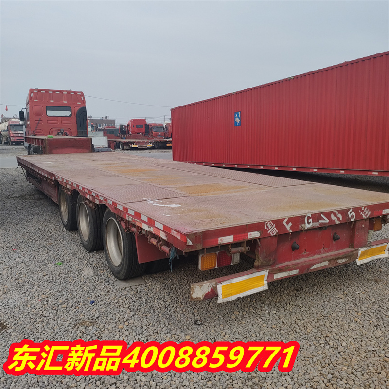 Sales of 17 meter 5 low flat semi trailer 13 meter 75 flat semi trailer for export of large cargo transport trailers