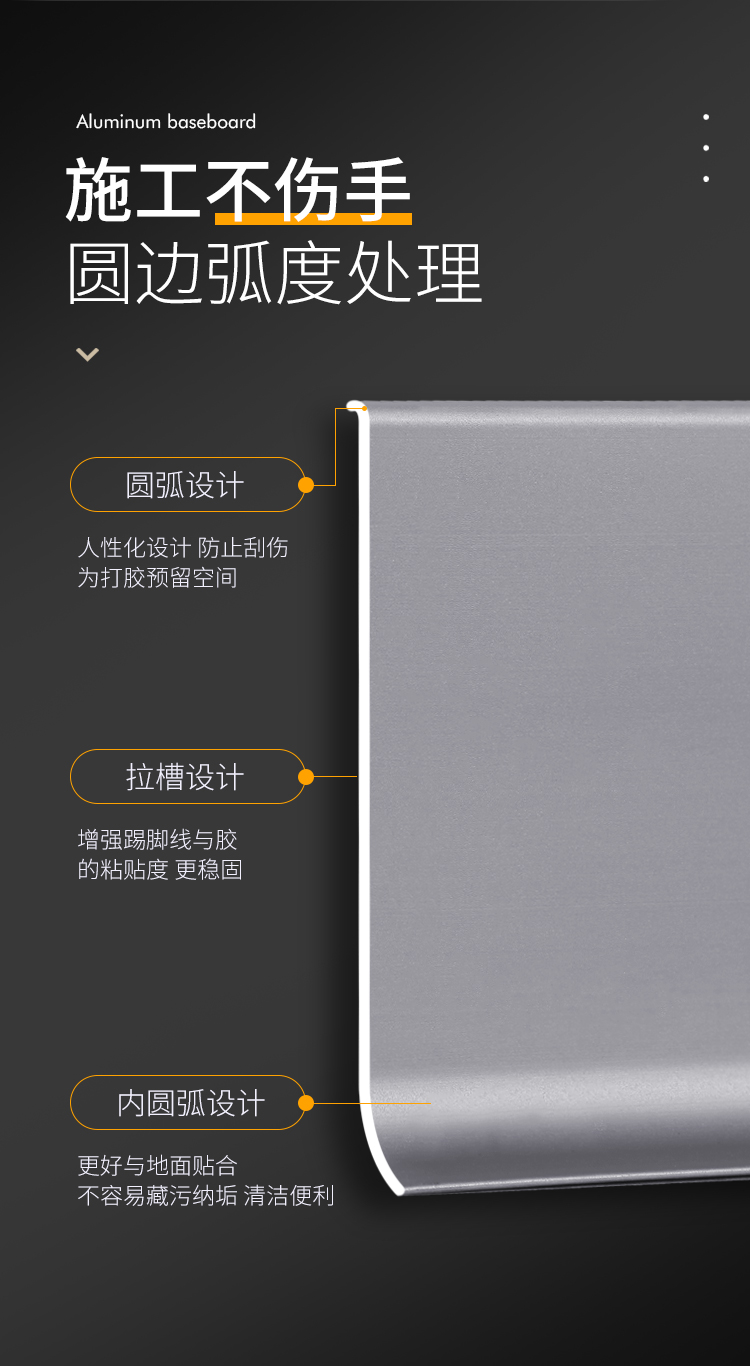 Irregular skirting lines are corrosion-resistant and easy to install, supporting customized Zhongchen top quality products