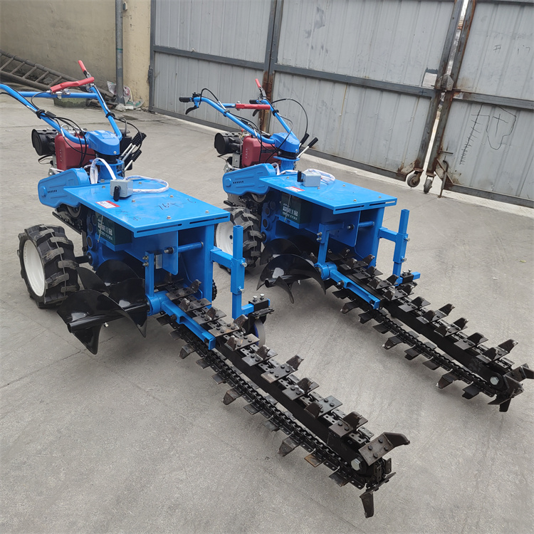 Chain buried pipe trenching machine, small orchard trenching machine, Chengyu tracked diesel trenching machine