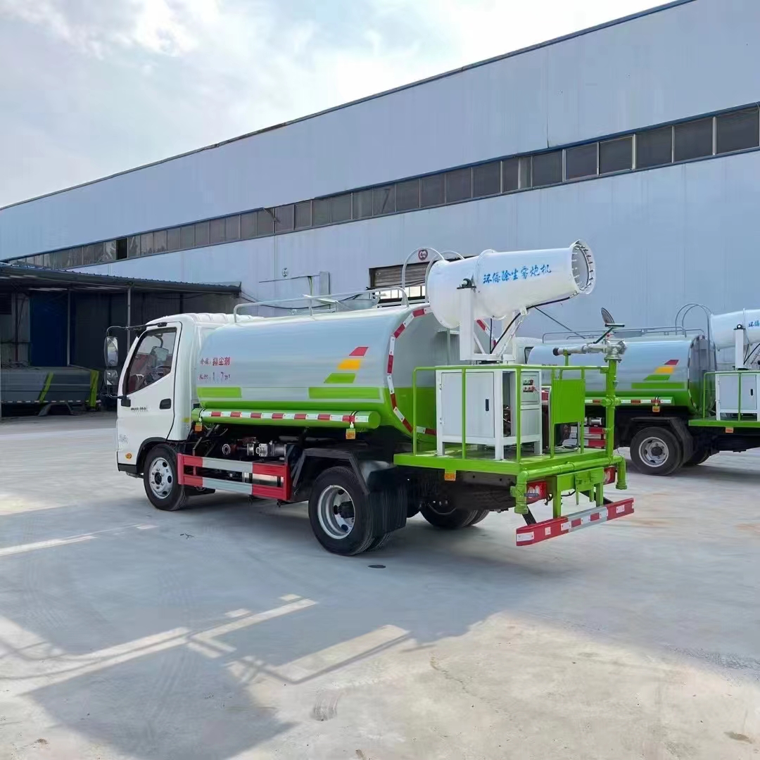 Blue brand 5-ton fog cannon sprinkler, Futian Aoling 5-cubic dust suppression vehicle, green dust reduction sprinkler, directly supplied by the manufacturer