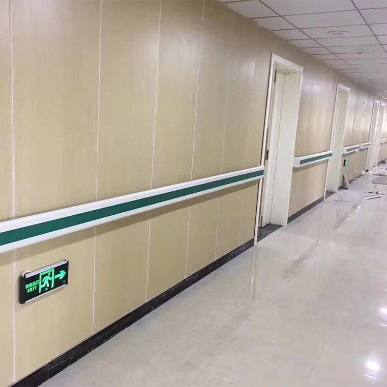 Hospital nursing home corridor anti-collision handrail 140PVC nylon aisle handrail wood grain color B-151