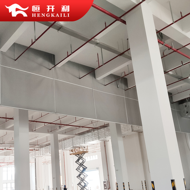 Hengkaili factory dedicated fixed fireproof cloth for smoke blocking and vertical wall installation, convenient and low cost