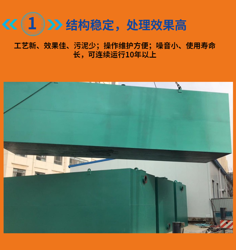 Rapid delivery of underground integrated domestic sewage treatment equipment of Fangcang hospital hotel