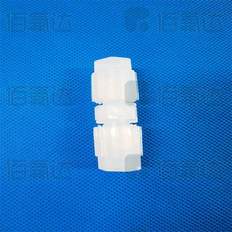 PFA straight joint, equal diameter straight joint, anti loosening expansion joint, semiconductor specific high-purity expansion joint