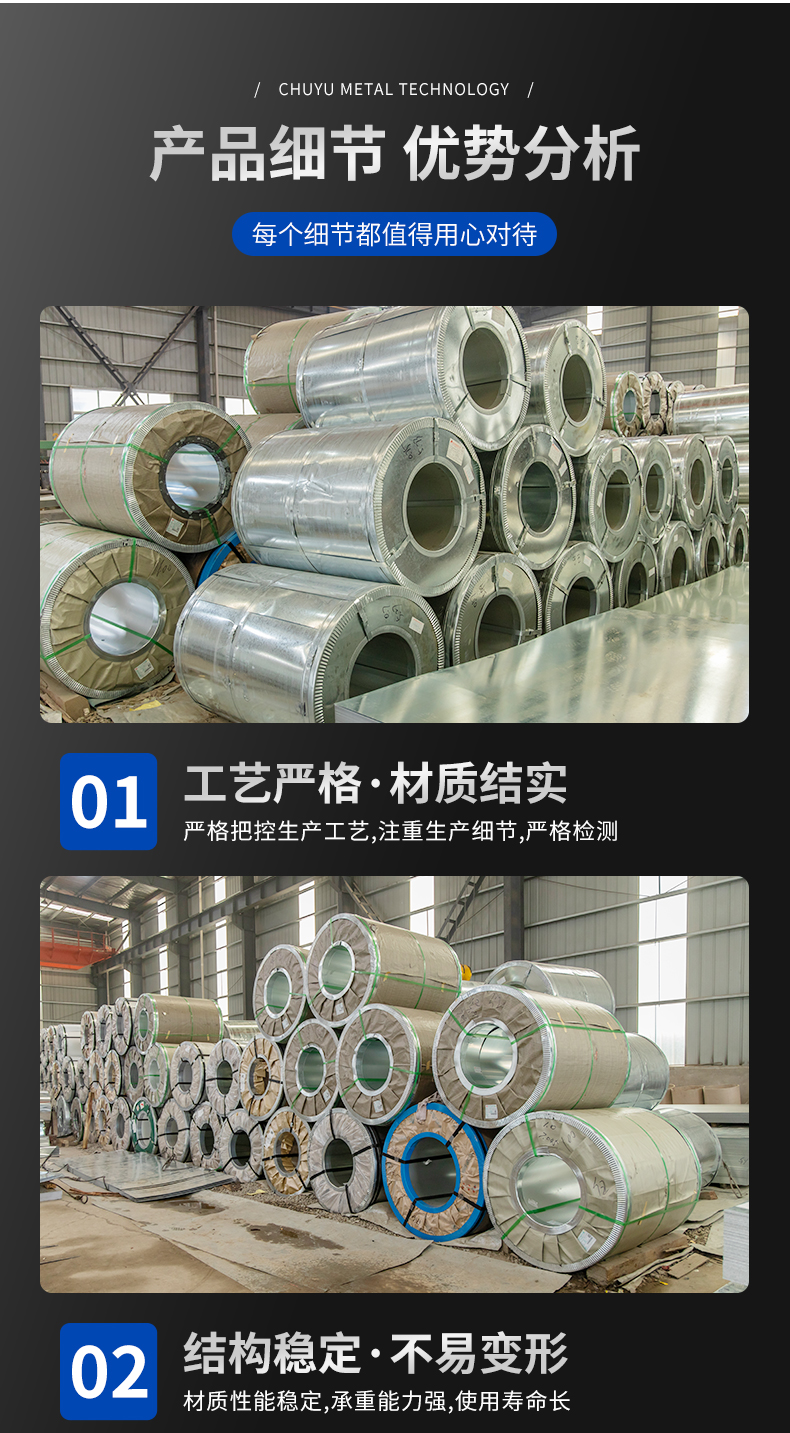 Galvanized whole roll DX51D+Z SGCC construction industry galvanized roll can be supplied by Kaiping Chuyu