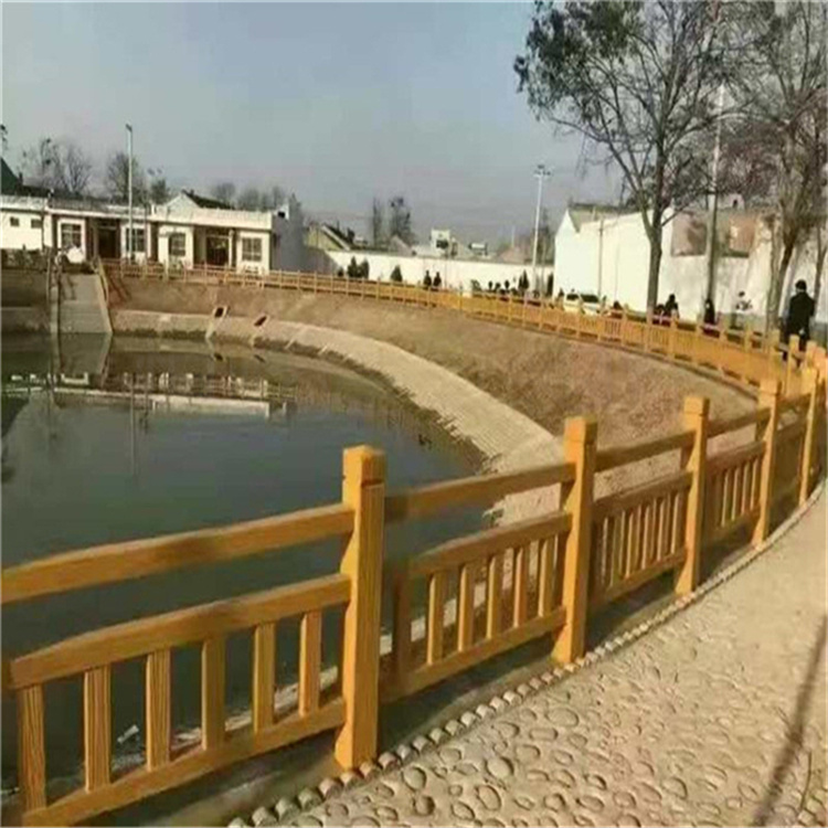 Supply of 8mm reinforced lawn guardrail with imitation wood cement fence, Hengyi Building Materials