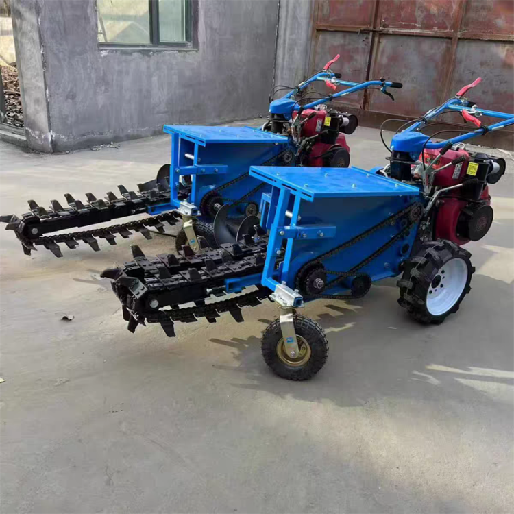 【强劲动力】链条开沟机深沟小型农用开槽手扶自走式挖沟机工程