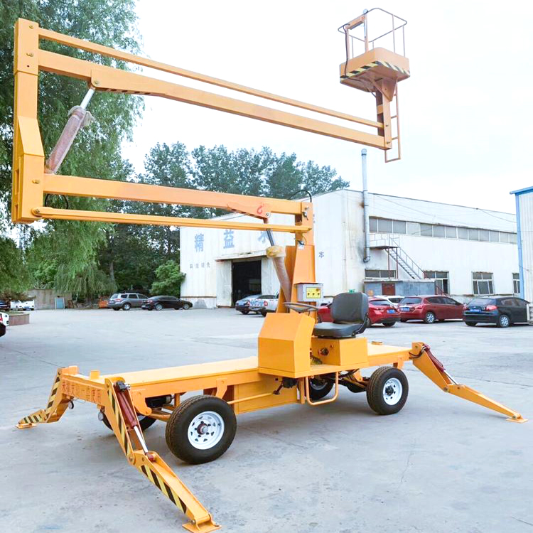 Curved arm elevator aerial work platform Shengli SLB-14m 360 degree rotary maintenance Aerial work platform