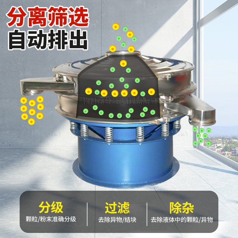 Rotary vibrating screen circular screen powder particle classification and impurity removal vibrating screen screening equipment