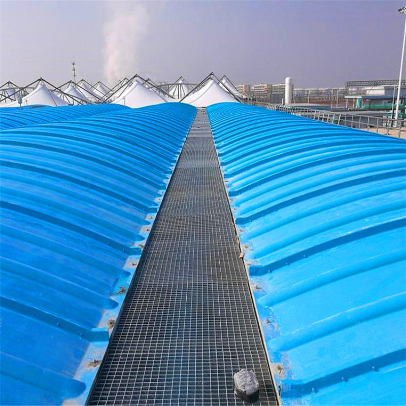 Factory supplied fiberglass arch cover plate sewage tank, flat plate sewage treatment plant, gas collection hood can be customized