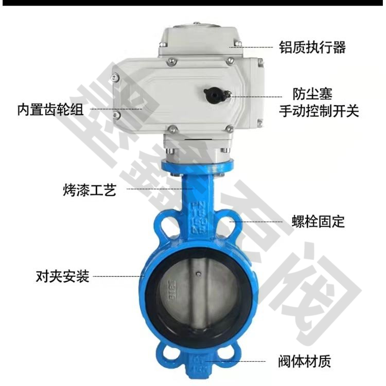 XD71X-10 Turbine Wafer Center Line Signal Butterfly Valve Flange Type Corrosion Resistant Butterfly Valve