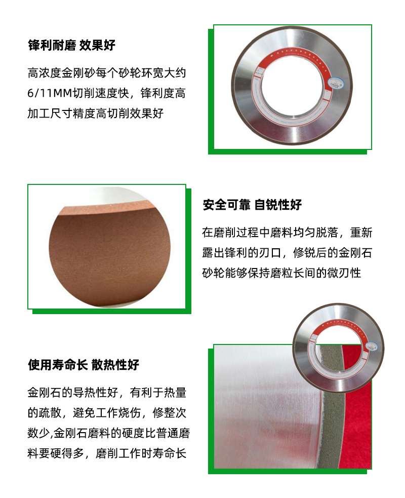 Flat grinding resin grinding wheel, diamond abrasive processing glass hard alloy support customization