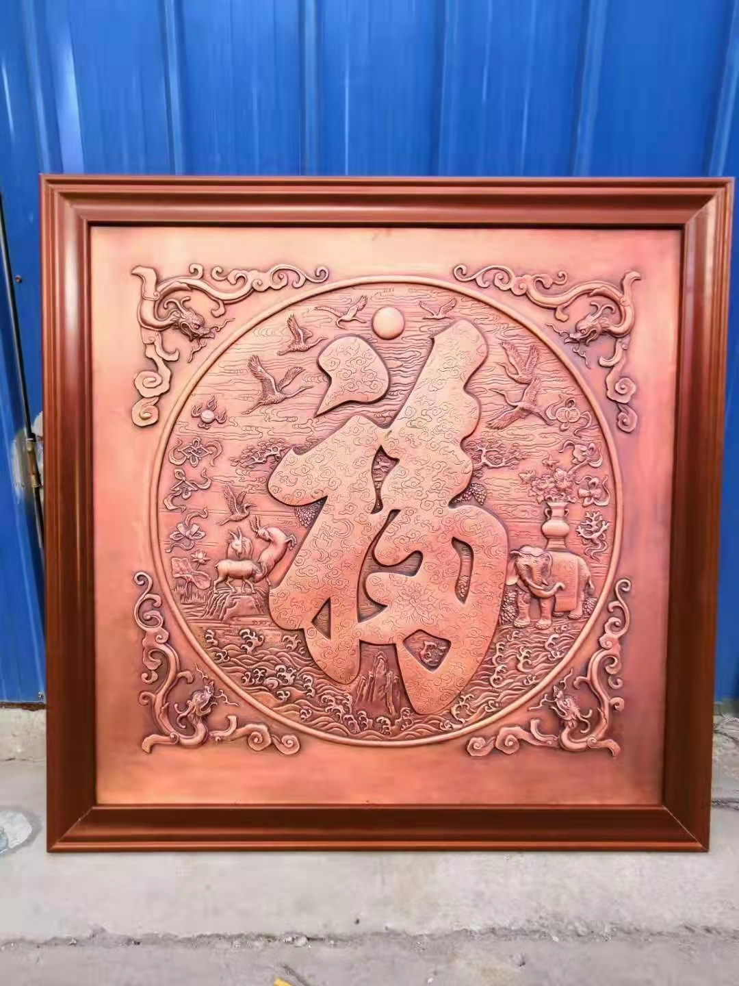 Red copper and brass relief walls, park landscape relief, indoor theme, copper murals, temples, bronze plaques, and plaques