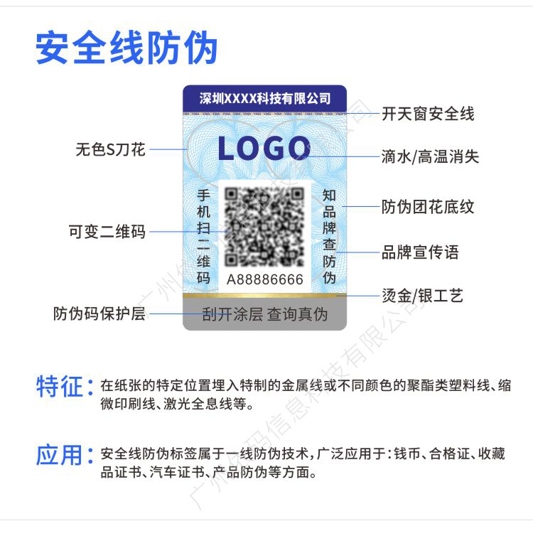 Fragile paper material for anti-counterfeiting labels, cosmetics anti-counterfeiting and anti transfer labels, voice broadcasting, one item, one code, self-adhesive adhesive