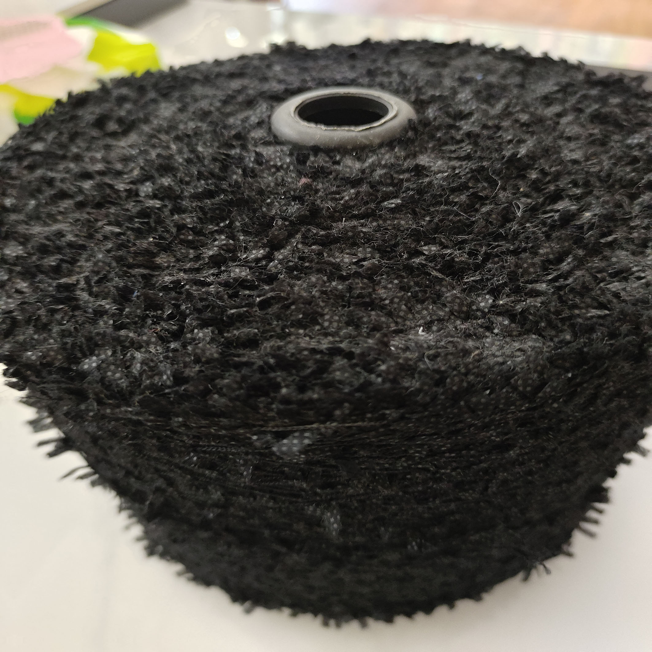 Non woven paper, black butterfly, all polyester fancy yarn, knitted sweater, yarn wholesale, Kaipu textiles