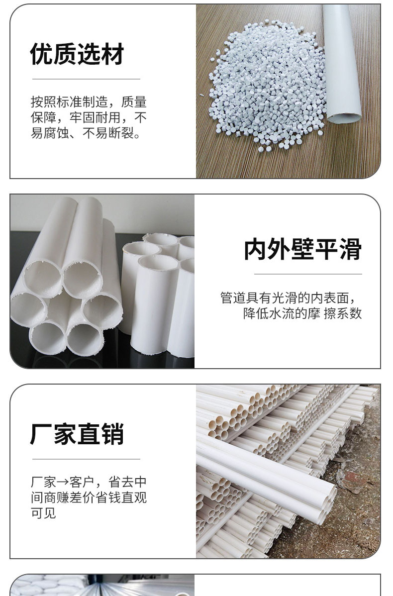 PVC plum blossom tube, seven hole flame retardant and corrosion-resistant threading tube, buried fiber optic cable threading protective sleeve