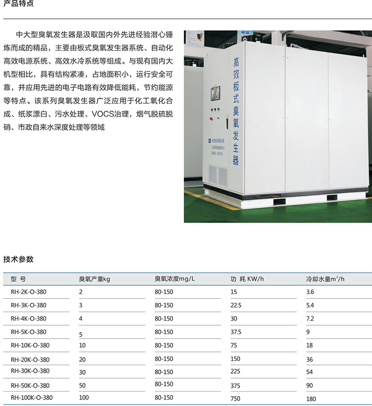 Ruihua Environmental Protection produces large, medium, and small ozone generators for water treatment and fast delivery in the medical industry