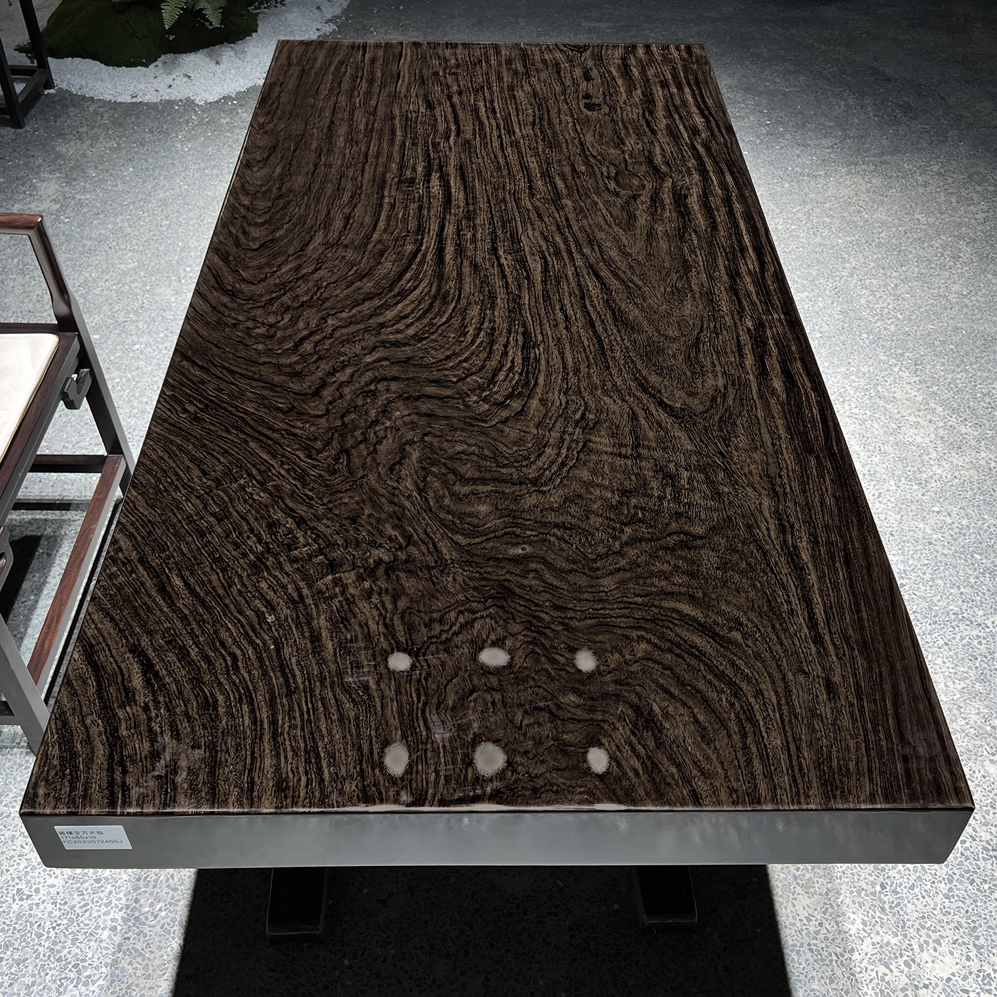 Yuanmufang square edged black sandalwood large board 171 * 85 * 10 whole board solid wood desk, desk, and office desk