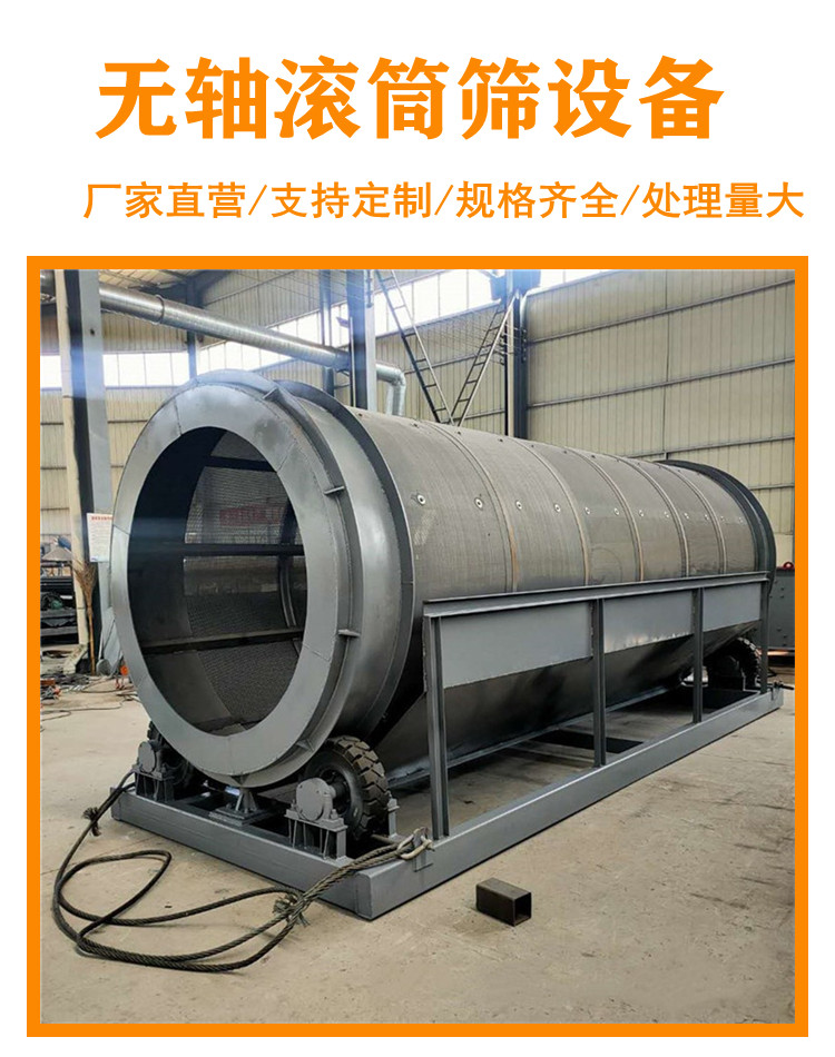 Domestic waste treatment equipment, waste sorting production line equipment, drum screening machine